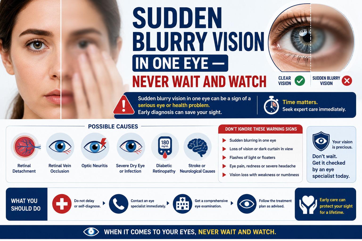Sudden Blurry Vision in One Eye